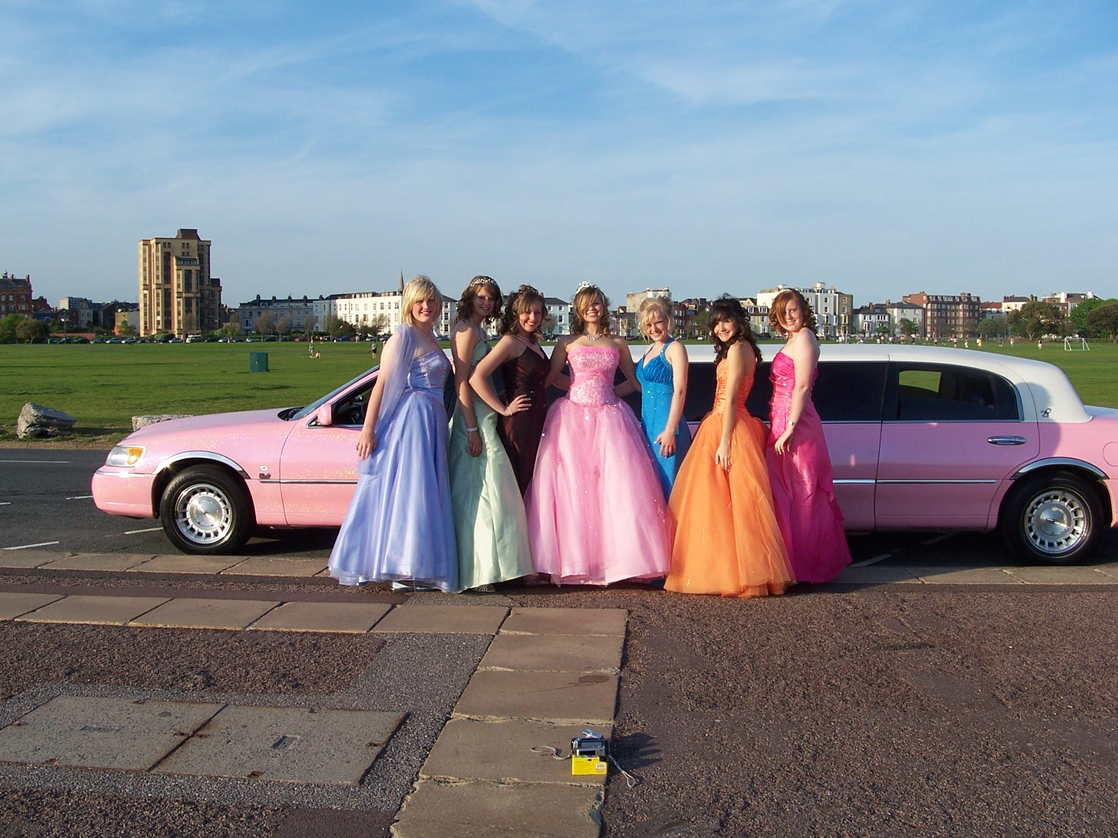 Pink limo School Prom